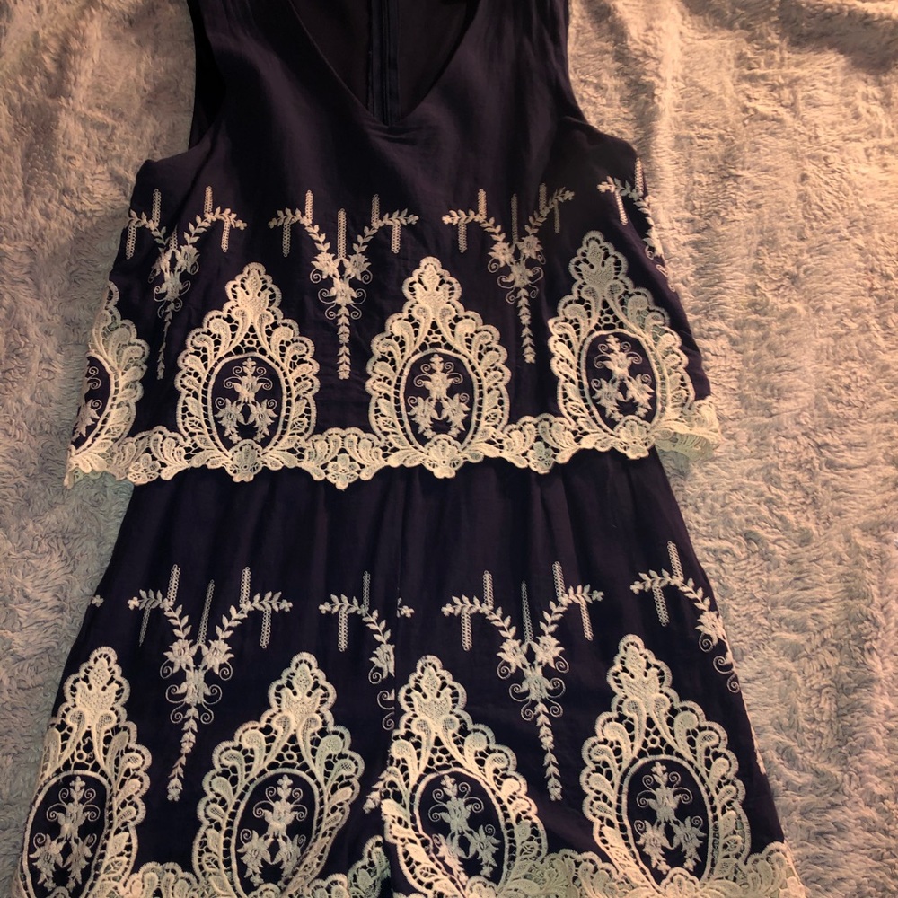 Navy blue romper